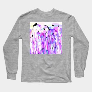 Lavender Purple WhiteTears Abstract Long Sleeve T-Shirt